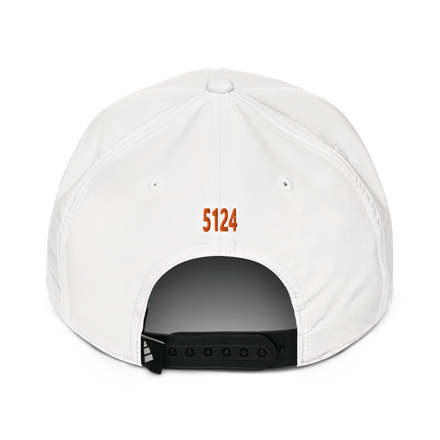 White Adidas x Focus Rich snapback hat from California Resort collection with logos and black snap closure