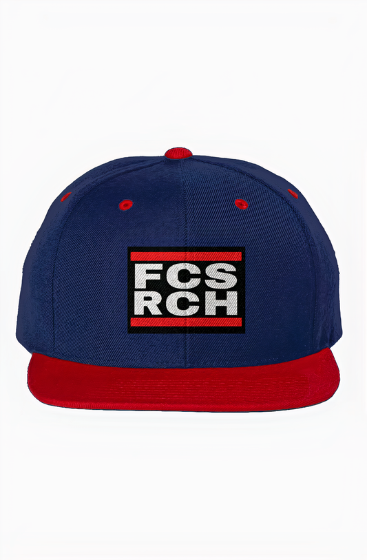Focus Rich Clothing FCS RCH ICON Navy/Red Snapback – Vintage Two-Tone Streetwear Hat